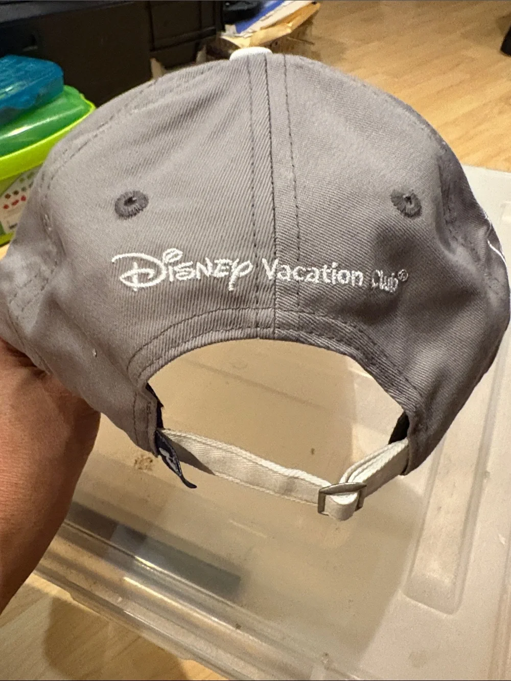 Disney Vacation Club Trucker Hat with Multi-Character Patch - White & Gray